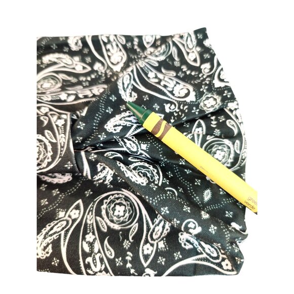 Green Paisley Knit Headwrap Hairband Soft Stretchy Headband Fabric Unisex Sweatb - Picture 4 of 5